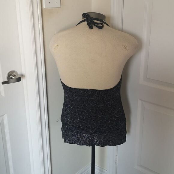 Carriere Studio Ladies Glitter Halter Top & Heart Earrings Medium Black - Picture 4 of 16